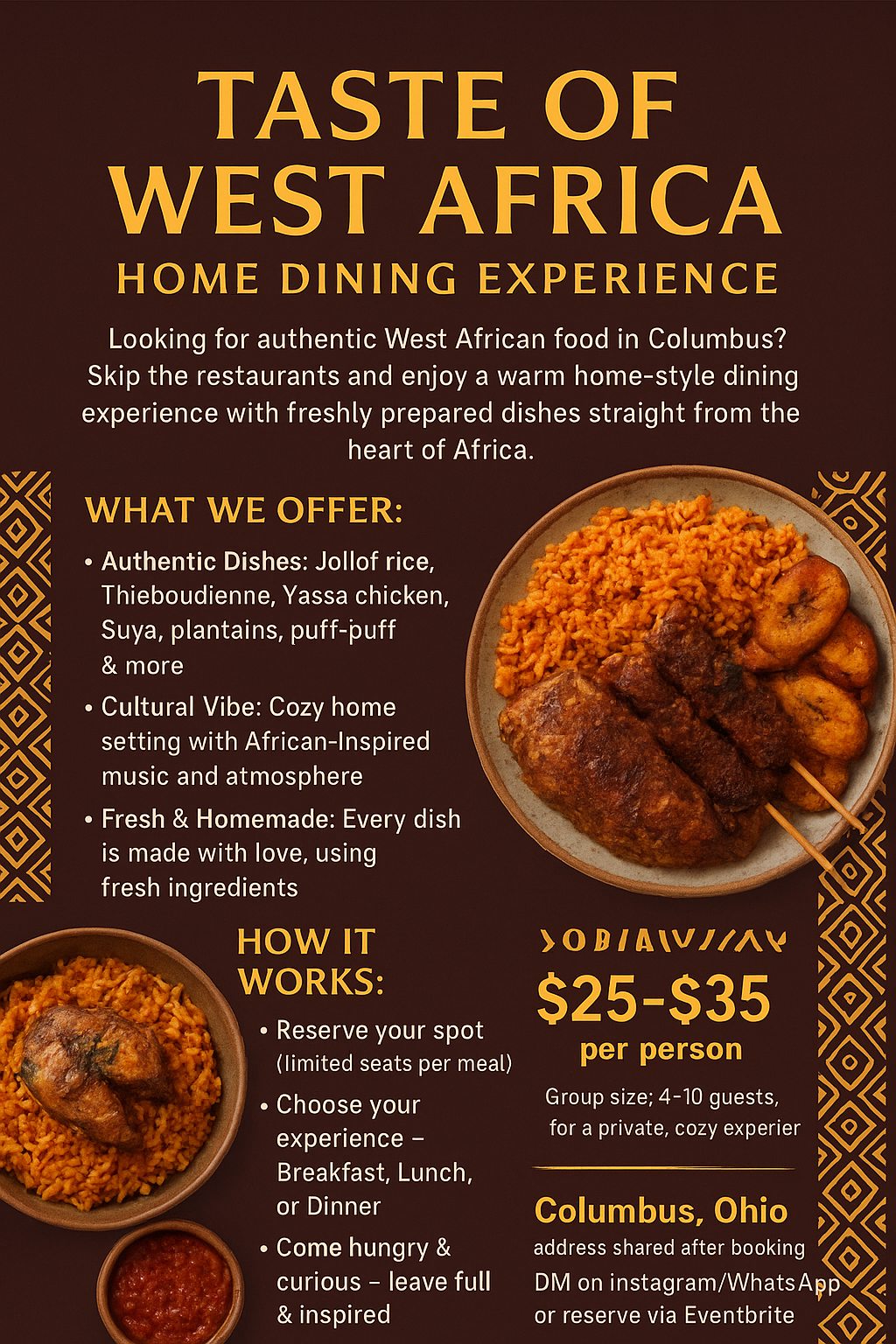 Taste of West Africa flyer preview