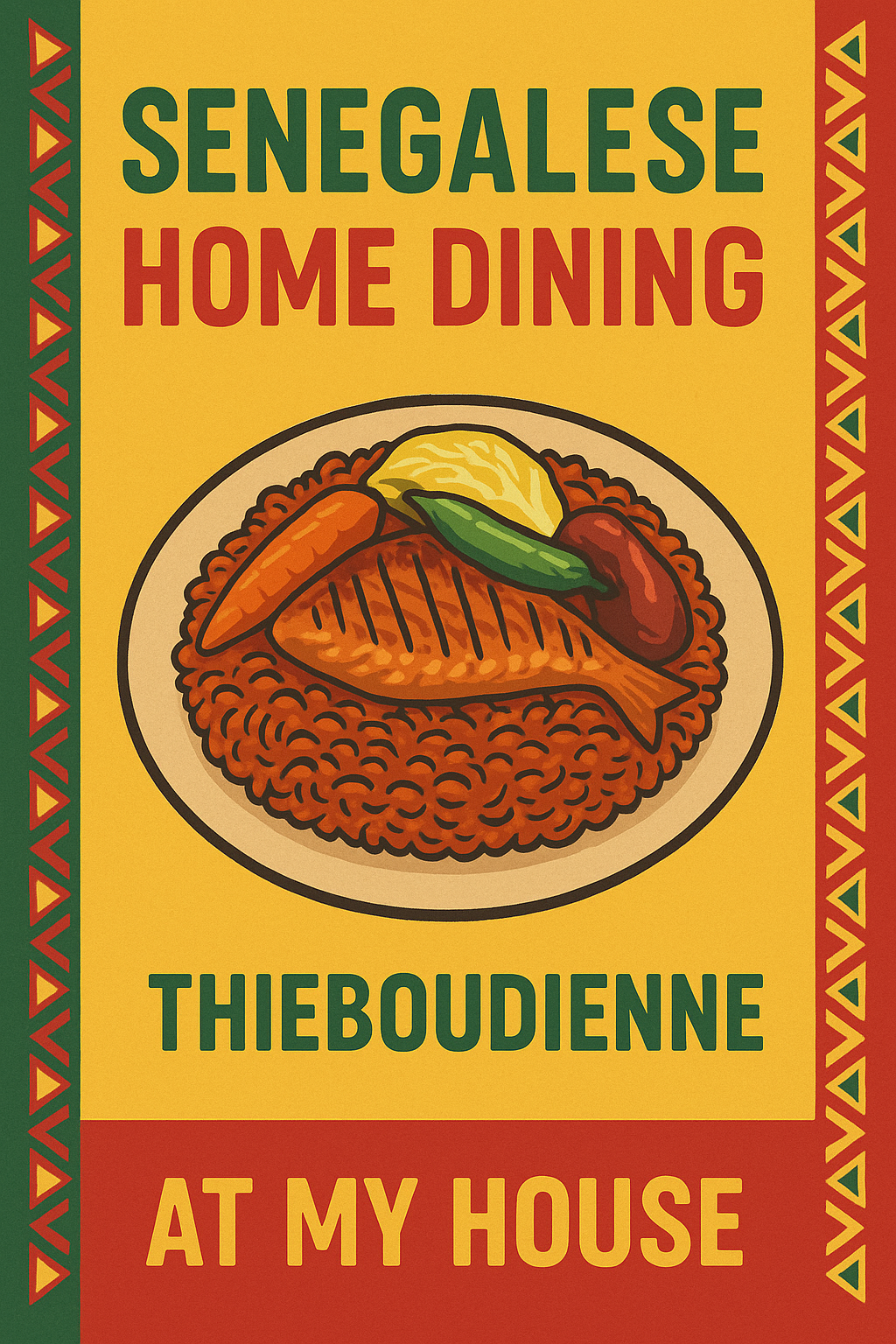 Senegalese home dining poster art